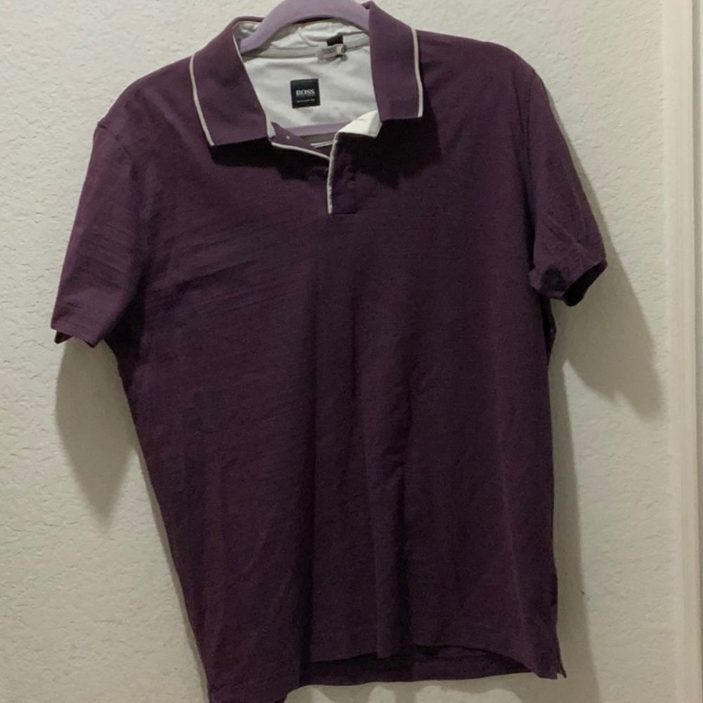 Hugo Boss polo purple size Small 100% cotton